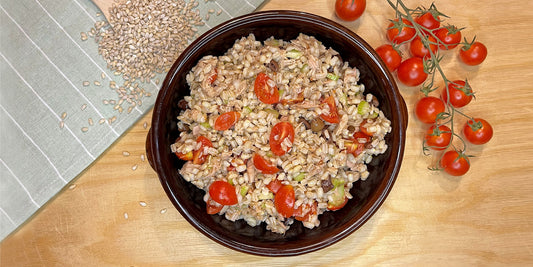 Insalata d’orzo con tonno e olive