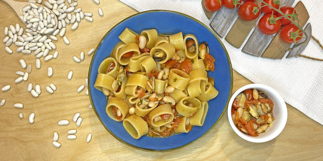 Pasta cozze, vongole e cannellini